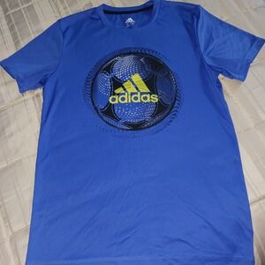 Adidas Blue Tee with Graphic Logo